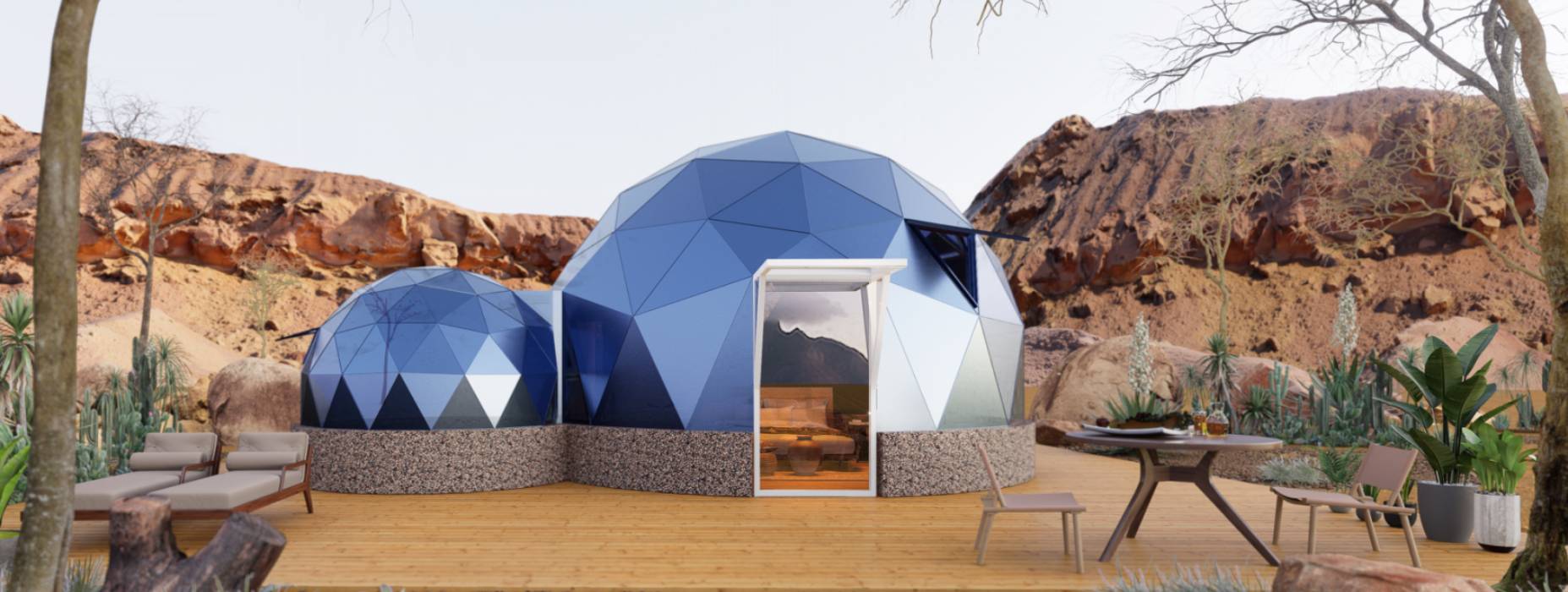 中站区球形智能光伏玻璃星空房